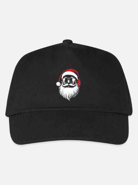 Cooler Santa Claus, Nikolaus, Weihnachtsmann - Kinder Basecap - Schwarz