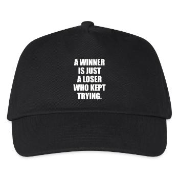 Un gagnant est juste un perdant qui a continué à essayer - Casquette de baseball Enfant - noir - Devant