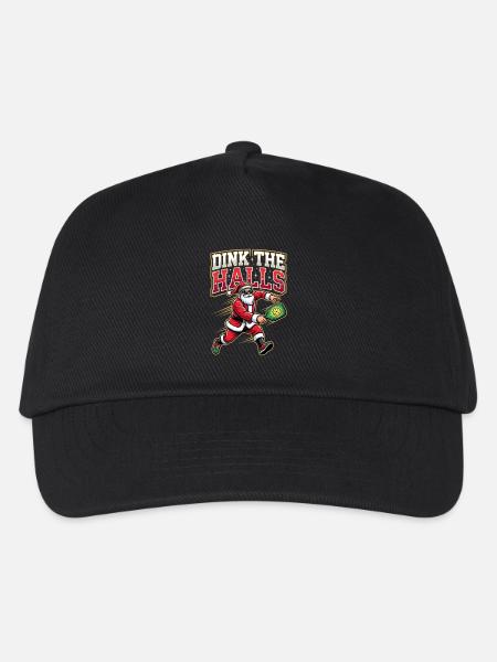 Dink The Halls lustige Pickleball-Weihnachtsmann Weihnachten - Kinder Basecap - Schwarz