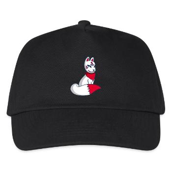 White and Red Fox Manga - Kinder Basecap - Schwarz - Vorne