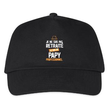 Professional Grandpa — Reverse Retirement - Kids’ Baseball Cap - black - Front