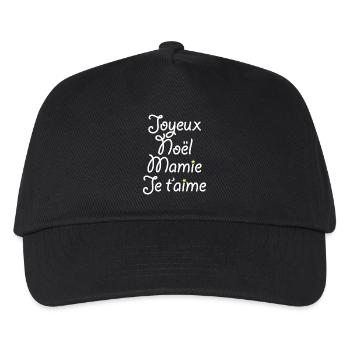 Joyeux Noël Mamie Je t'aime - Casquette de baseball Enfant - noir - Devant