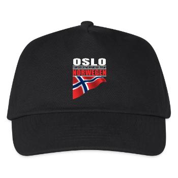 Oslo - Kinder Basecap - Schwarz - Vorne