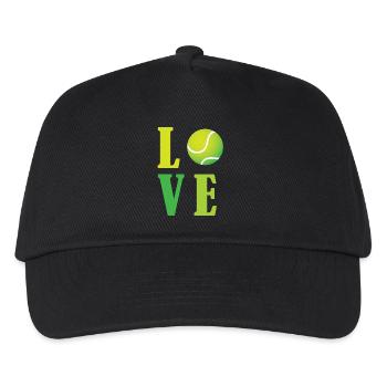 Ich liebe Tennis - Kinder Basecap - Schwarz - Vorne