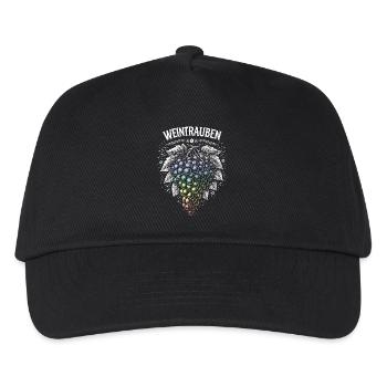 Grapes Rainbow Motif - Kids’ Baseball Cap - black - Front