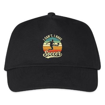 I Can't I Have Soccer Football Player - Kids’ Baseball Cap - black - Front