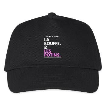 Klatsch Tippfehler Schwarz Pink - Kinder Basecap - Schwarz - Vorne