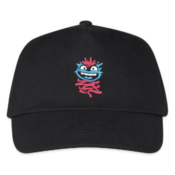 Kleine Monster: Punk-Affe mit Zwinkern - Kinder Basecap - Schwarz - Vorne