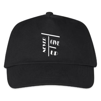 Never get up / Nie Schenk / Spruch / Statement - Kids’ Baseball Cap - black - Front