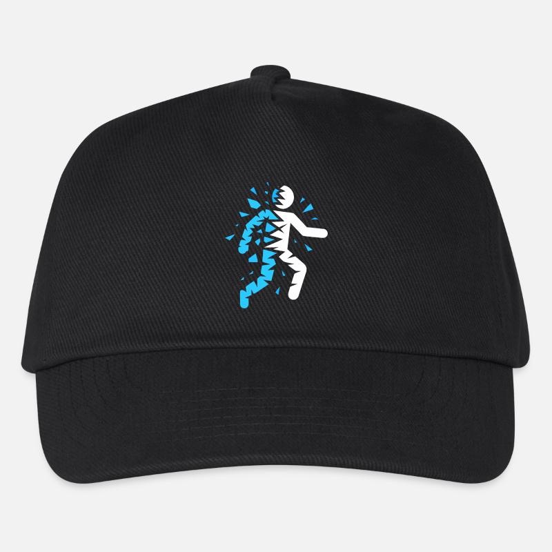 Blue exploded silhouette - Kids’ Baseball Cap - black