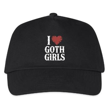 Ich liebe Goth Girls - Kinder Basecap - Schwarz - Vorne