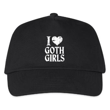 Ich liebe Goth Girls - Kinder Basecap - Schwarz - Vorne