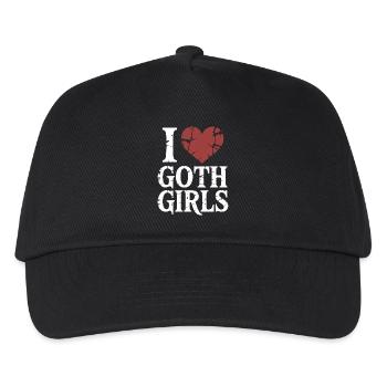 Ich liebe Goth Girls - Kinder Basecap - Schwarz - Vorne