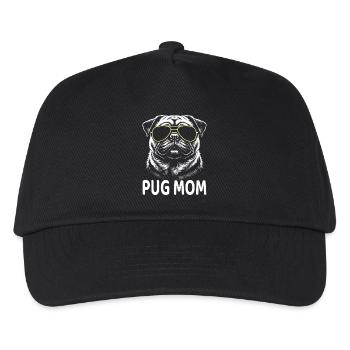 Mops Mom - Kinder Basecap - Schwarz - Vorne