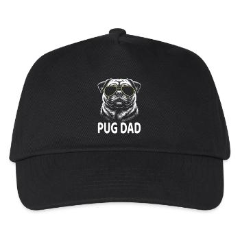 Mops Dad - Kinder Basecap - Schwarz - Vorne