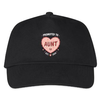 Aunt 2026 Aunt 2026 Promoted to Aunt 2026 - Kids’ Baseball Cap - black - Front