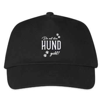 Hund und Gassi Stil - Kinder Basecap - Schwarz - Vorne
