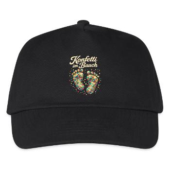 Carnival Confetti Pregnancy Expectant - Kids’ Baseball Cap - black - Front