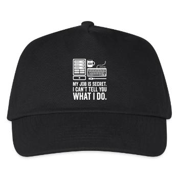 Mon travail est secret – Design pour les nerds en informatique - Casquette de baseball Enfant - noir - Devant