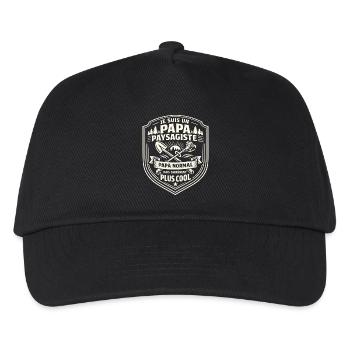 Landschaftsgestalter-Papa Geschenk cooles Humor-Basteln - Kinder Basecap - Schwarz - Vorne