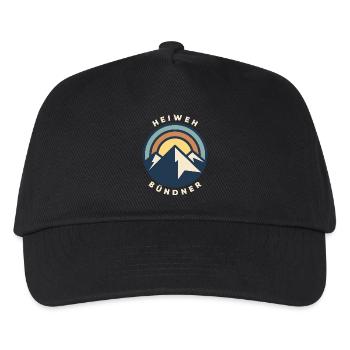 Heiweh Grisons - Casquette de baseball Enfant - noir - Devant