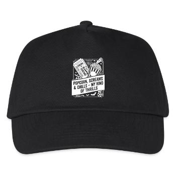 Popcorn Screams My Kind of Thrills - Kinder Basecap - Schwarz - Vorne