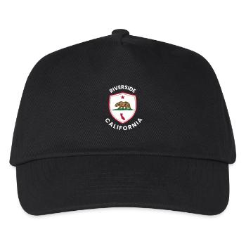 Riverside Kalifornien Bärenwappen - Kinder Basecap - Schwarz - Vorne