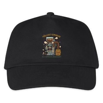 Full-time ground paid out as espresso - Kids’ Baseball Cap - black - Front