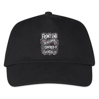 Frontend developer centered - Kids’ Baseball Cap - black - Front