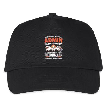 Admin Schafhirte Chaos Cartoon - Kinder Basecap - Schwarz - Vorne