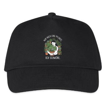 Nur noch eine Pflanze - Urban Jungle Design - Kinder Basecap - Schwarz - Vorne