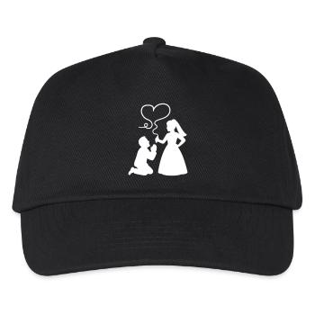 Brautpaar Ehepaar Hochzeit - Kinder Basecap - Schwarz - Vorne