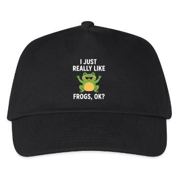I just like frogs very much Design - Kids’ Baseball Cap - black - Front