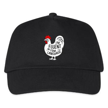 Ich spreche fließend Vogelsprache, witzig, witzig. - Kinder Basecap - Schwarz - Vorne