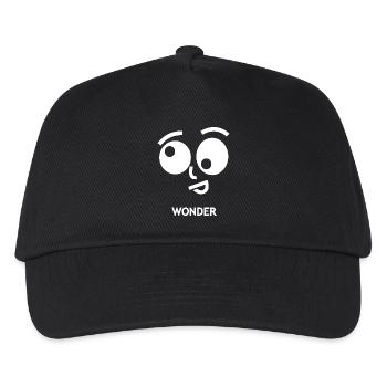 Wonder Happy Face Illustration - Kids’ Baseball Cap - black - Front