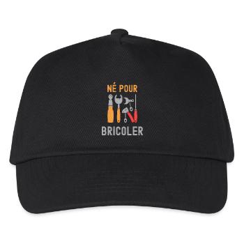 Né Pour Bricoler – Outils Colorés - Casquette de baseball Enfant - noir - Devant