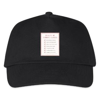 Reality of Chronic Diseases Checklist - Kids’ Baseball Cap - black - Front
