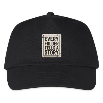 Chaque dossier raconte une histoire - Casquette de baseball Enfant - noir - Devant