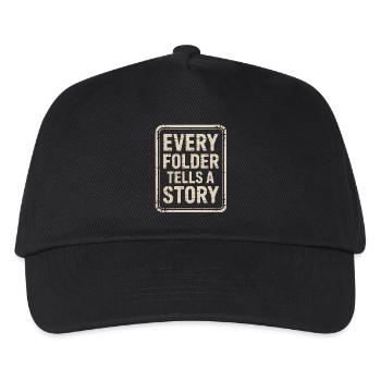Chaque dossier raconte une histoire - Casquette de baseball Enfant - noir - Devant