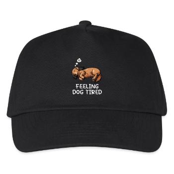 Se sentir fatigué par chien Teckel - Casquette de baseball Enfant - noir - Devant