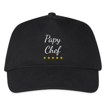 Grandpa Chef Stars - Kids’ Baseball Cap - black - Front