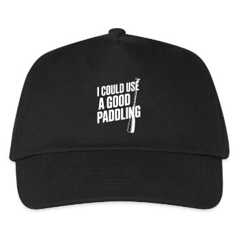 Ich könnte ein gutes Paddeln gebrauchen - Kinder Basecap - Schwarz - Vorne