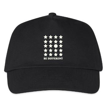 Be Different Sternenraster Kreis - Kinder Basecap - Schwarz - Vorne