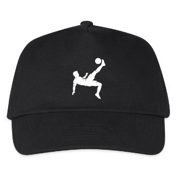 Footballer overhead kick - Kids’ Baseball Cap - black - Front