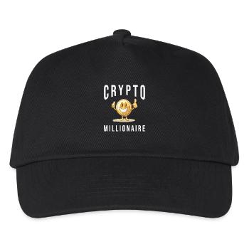 Crypto Investieren Bitcoin Trader Chart - Kinder Basecap - Schwarz - Vorne