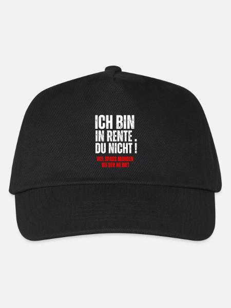 ICH BIN IN RENTE, DU NICHT! - Kids’ Baseball Cap - black