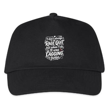 Rage Arrêt Gaming Dix : Dire d’humour - Casquette de baseball Enfant - noir - Devant