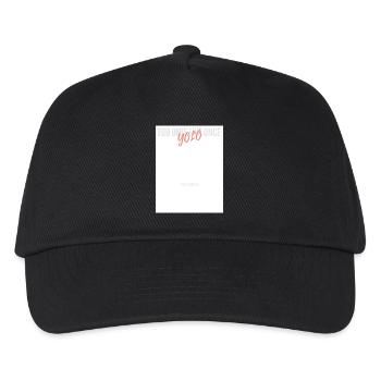YOLO Script on a white jersey - Kids’ Baseball Cap - black - Front