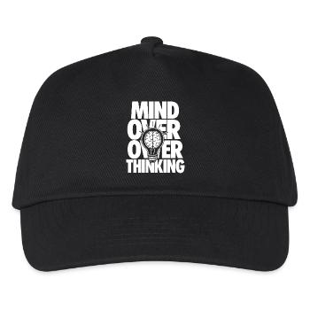 Mind Over Overthinking Motivation - Kinder Basecap - Schwarz - Vorne