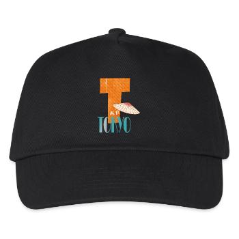 T pour Tokyo dans un style rétro - Casquette de baseball Enfant - noir - Devant